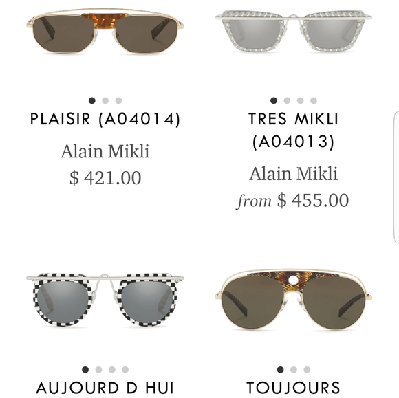 Alain MIKLI Paris $595 Sunglasses Oval Frames 7664 col 1112 😍 - Picture 7 of 15